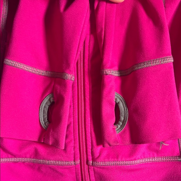 Danskin Bright Pink Jacket; size 10-12 - Picture 3 of 4
